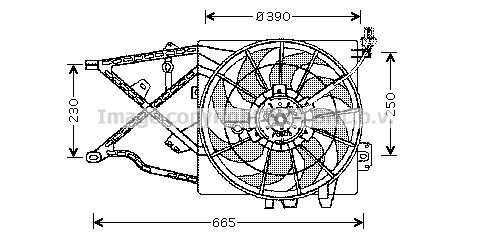 AVA QUALITY COOLING Tuuletin, moottorin jäähdytys OL7505